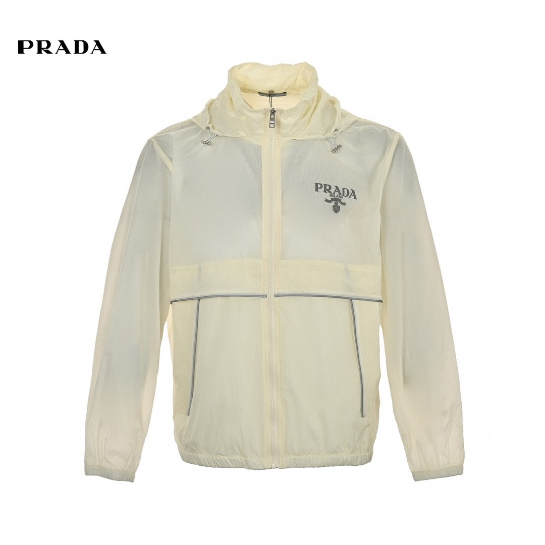 Veste légère à capuche Prada