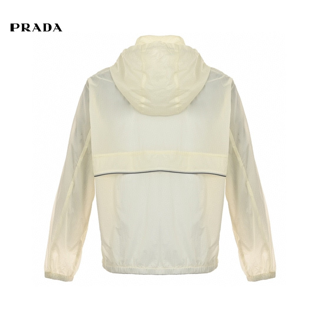 Veste légère à capuche Prada