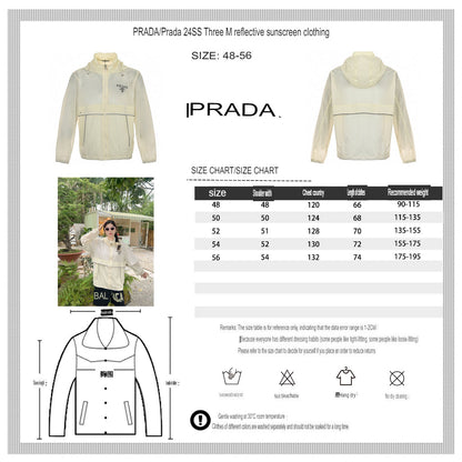 Veste légère à capuche Prada
