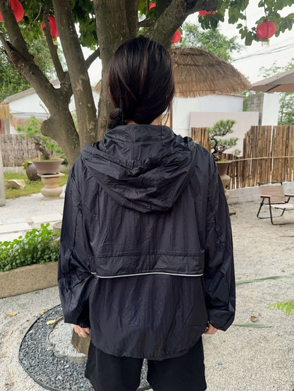 Veste légère à capuche Prada - Noire