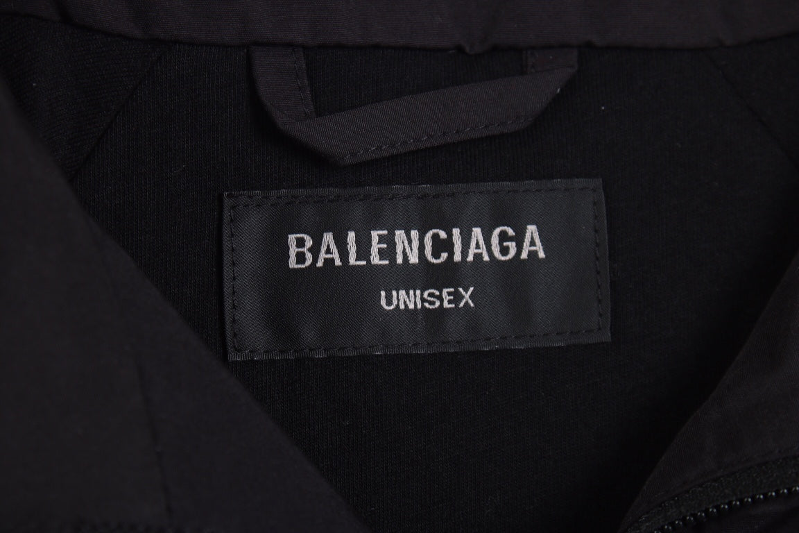 Veste de survêtement noire zippée Balenciaga