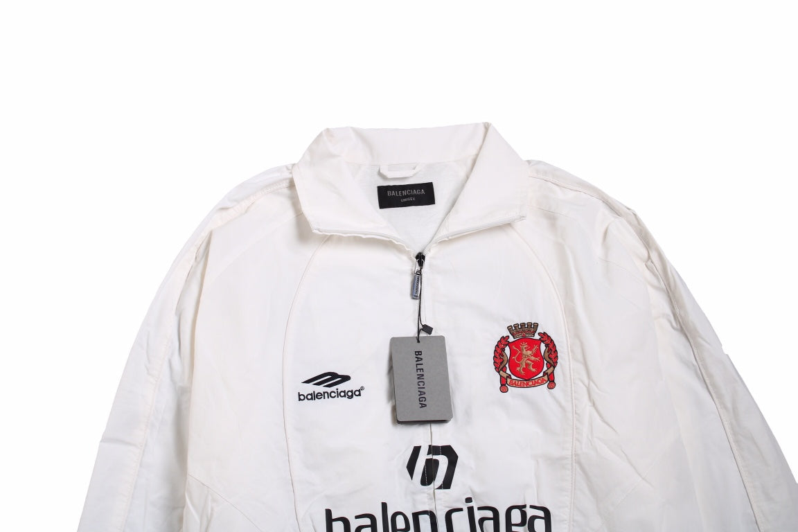 Veste de survêtement blanche zippée Balenciaga