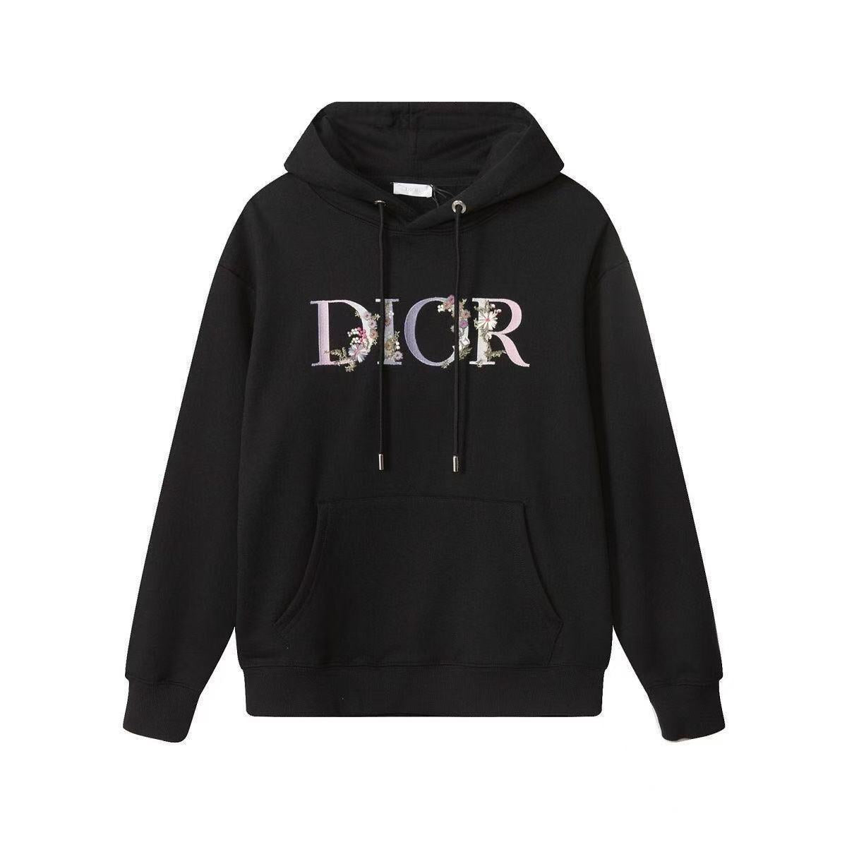 SWEAT À CAPUCHE DIOR À LOGO FLEUR NOIR