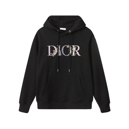 SWEAT À CAPUCHE DIOR À LOGO FLEUR NOIR