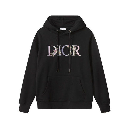 SWEAT À CAPUCHE DIOR À LOGO FLEUR NOIR