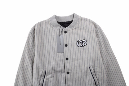 Blouson bomber rayé Dior - Gris