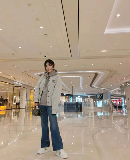 Blouson bomber rayé Dior - Gris