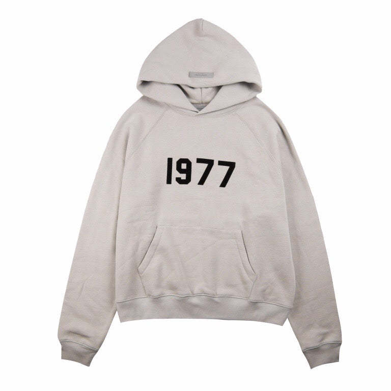 Sweat à capuche FEAR OF GOD ESSENTIALS « 1977 » gris pierre