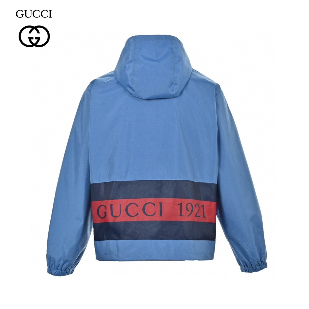 Veste à capuche bleue Gucci