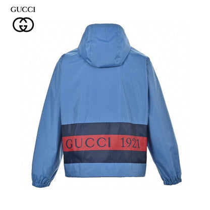 Veste à capuche bleue Gucci