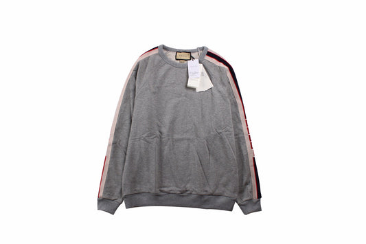 Sweat-shirt gris Gucci à rayures