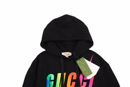Sweat à capuche Gucci à logo arc-en-ciel