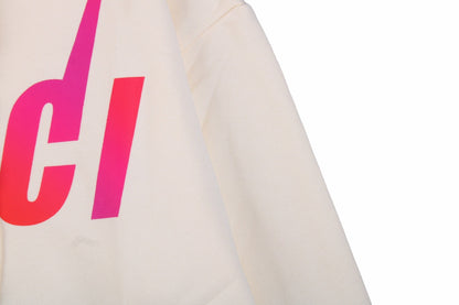 Sweat à capuche Gucci à logo arc-en-ciel - Crème