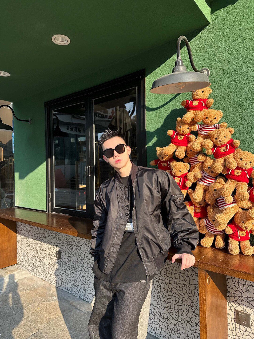 Veste bomber noire Prada