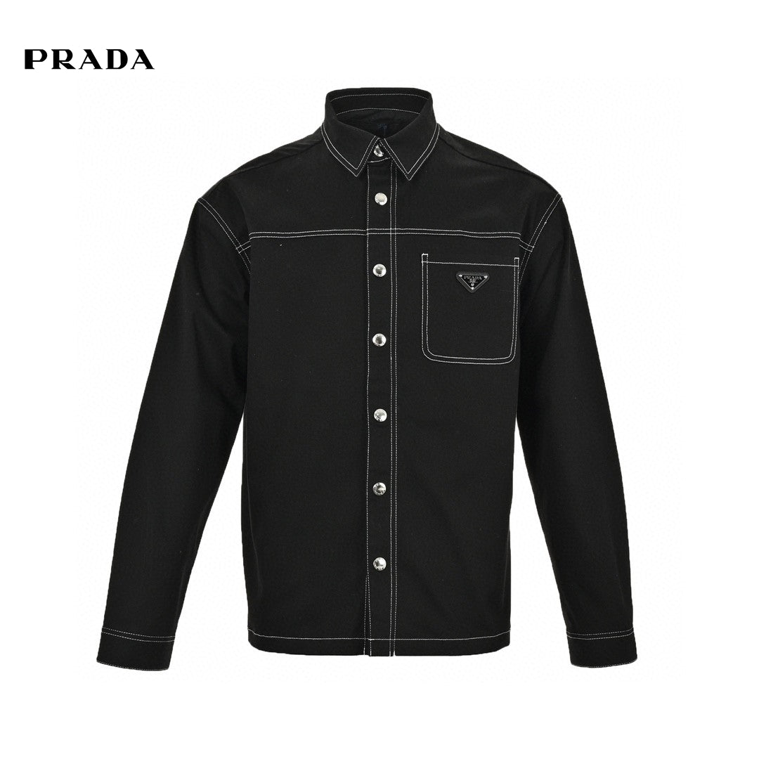 Chemise noire Prada à boutons