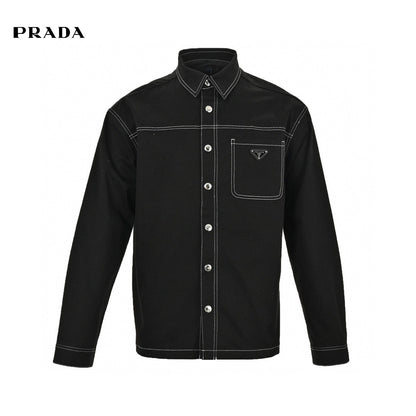 Chemise noire Prada à boutons
