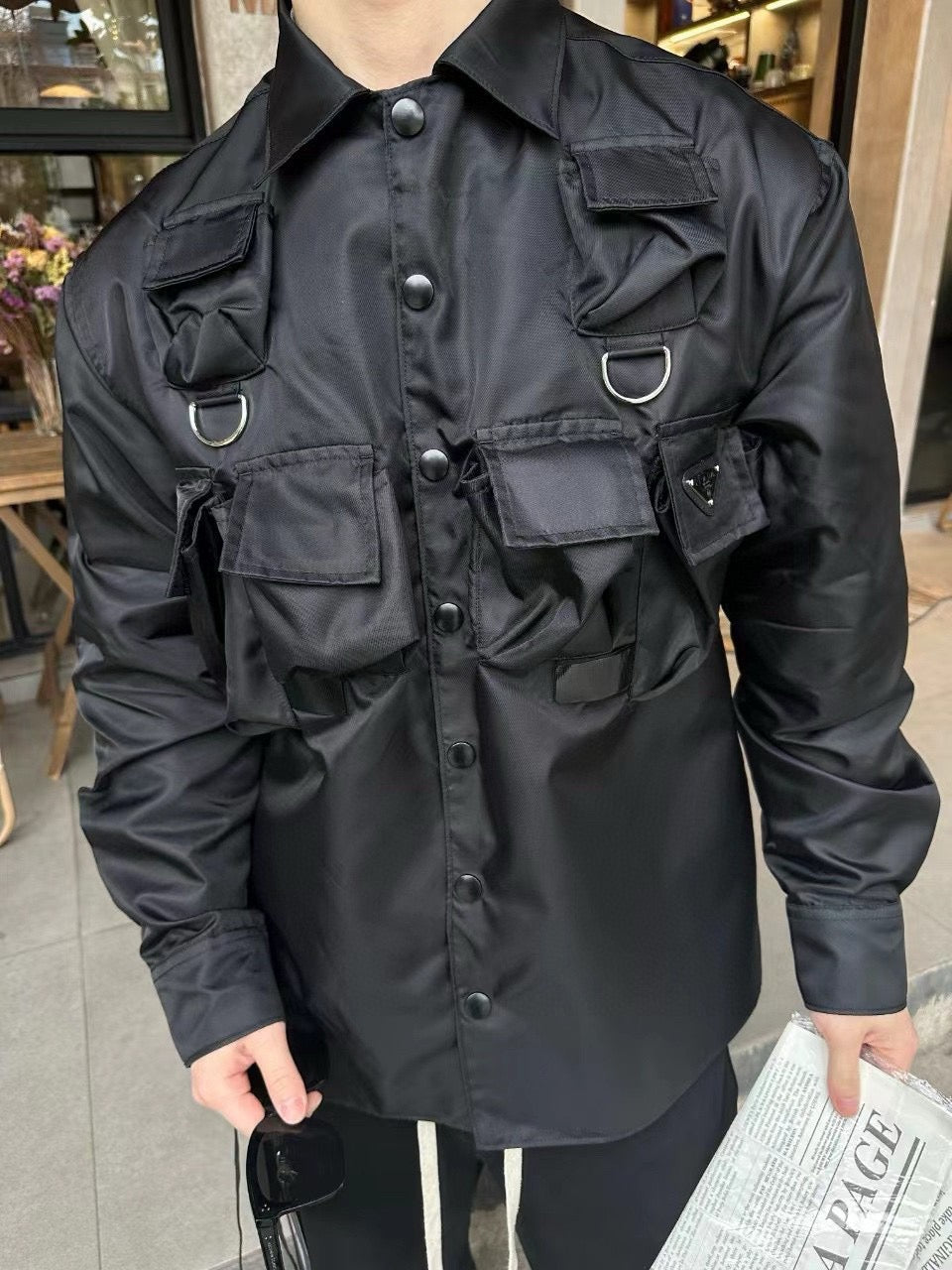 Veste Prada style militaire - Noire