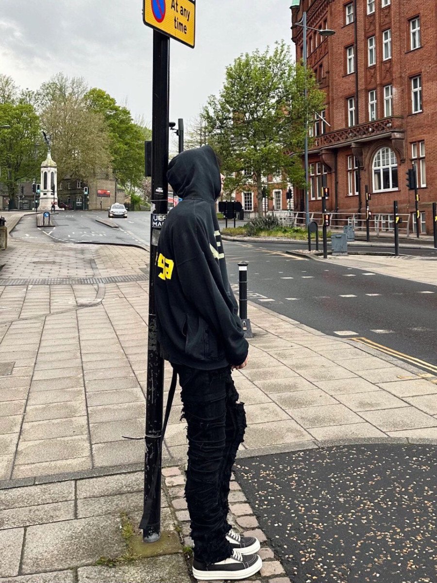 SWEAT À CAPUCHE BALENCIAGA LOGO ALTERNATIF MARINE