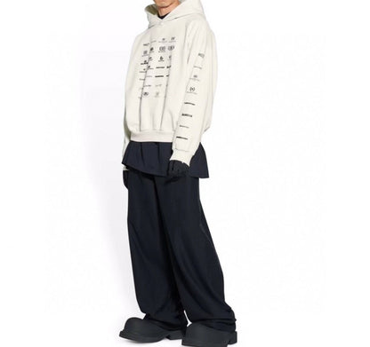 Sweat à capuche Balenciaga beige multilogo