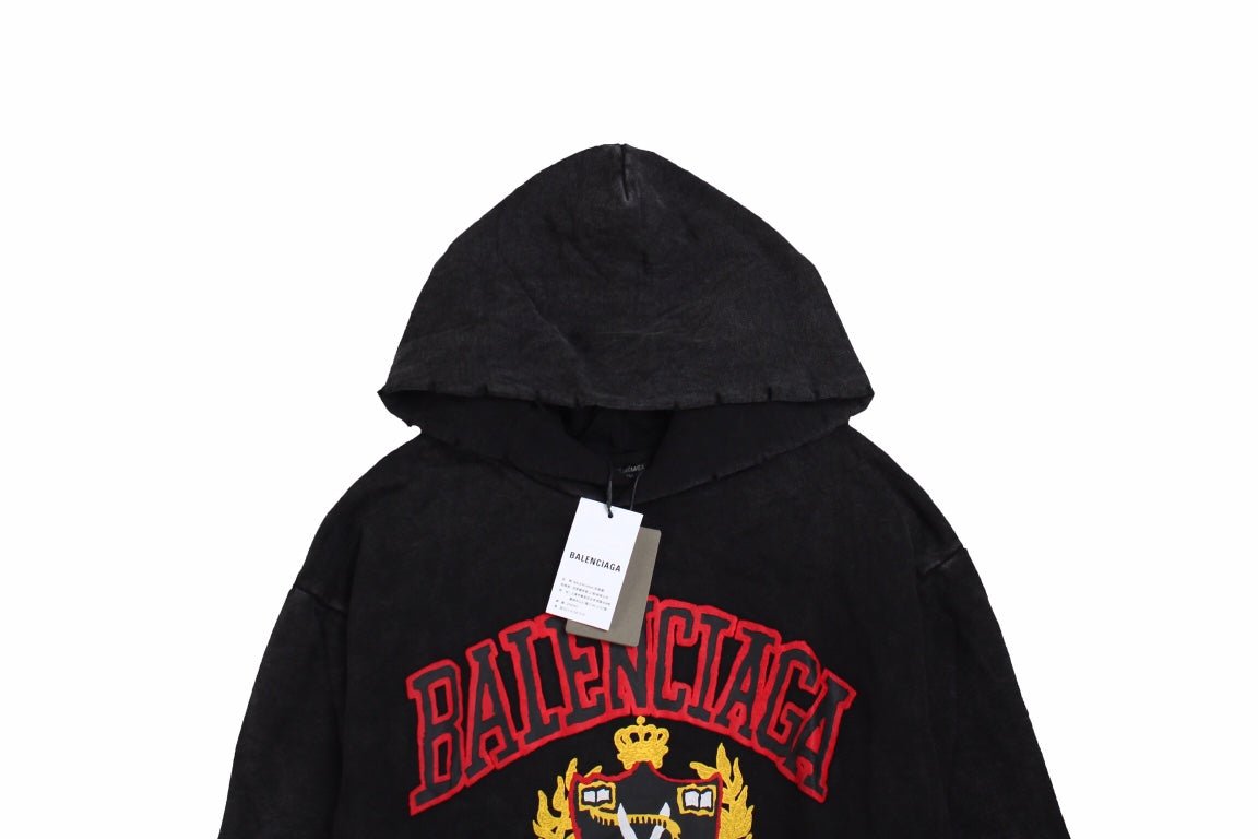 Sweat à capuche Balenciaga Black Crest