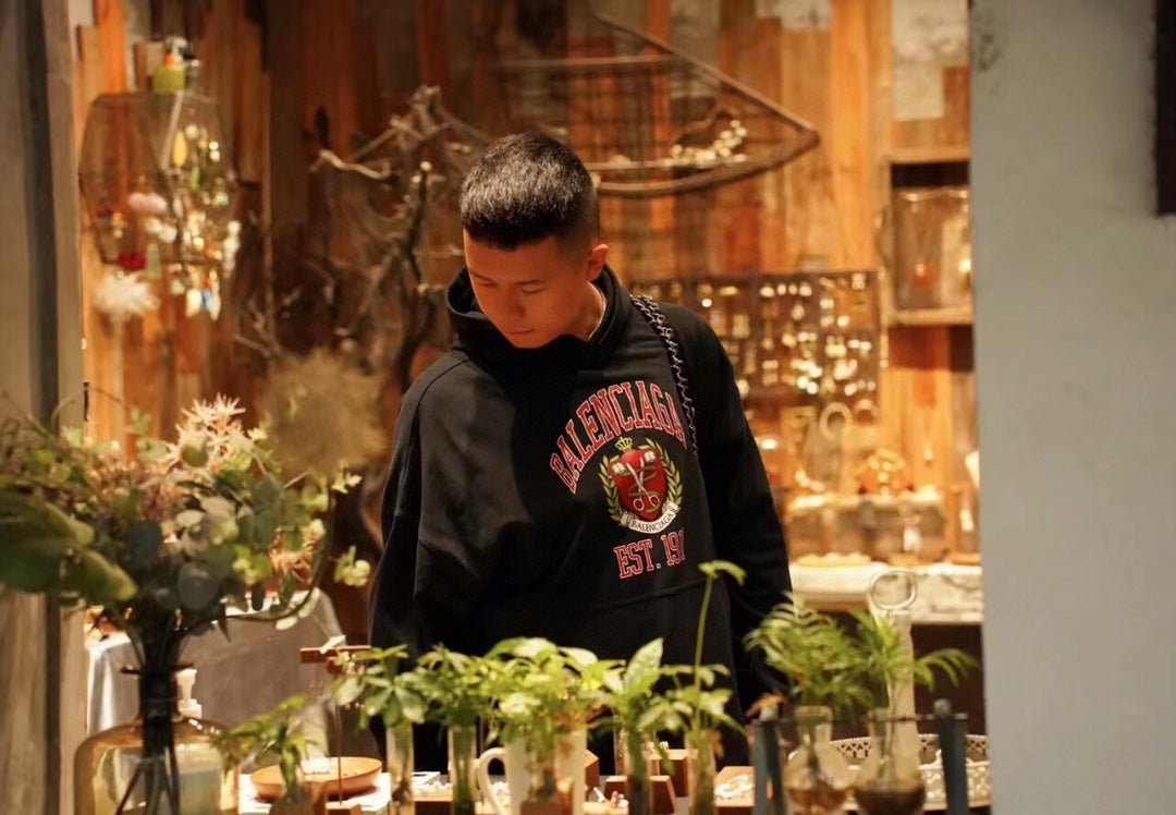 Sweat à capuche Balenciaga Black Crest