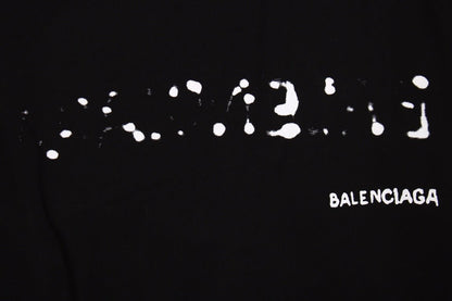 Sweat à capuche Balenciaga noir à logo déformé