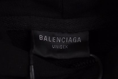 Sweat à capuche Balenciaga noir à logo déformé