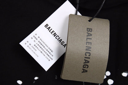 Sweat à capuche Balenciaga noir à logo déformé