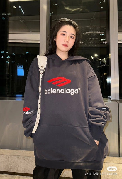 Sweat à capuche noir Balenciaga