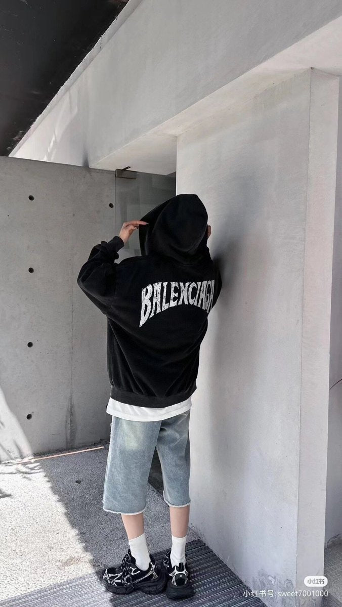 Sweat à capuche noir Balenciaga