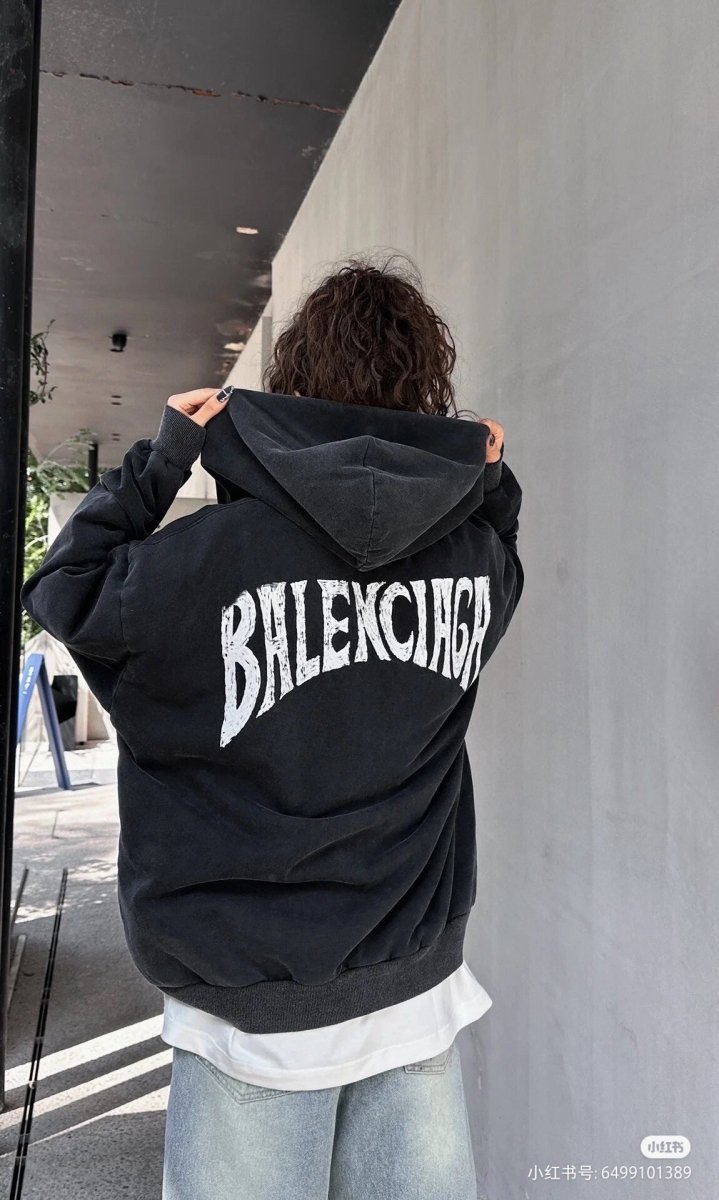 Sweat à capuche noir Balenciaga