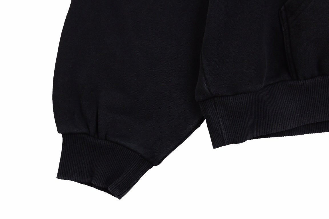 Sweat à capuche noir Balenciaga avec motif « I Love »