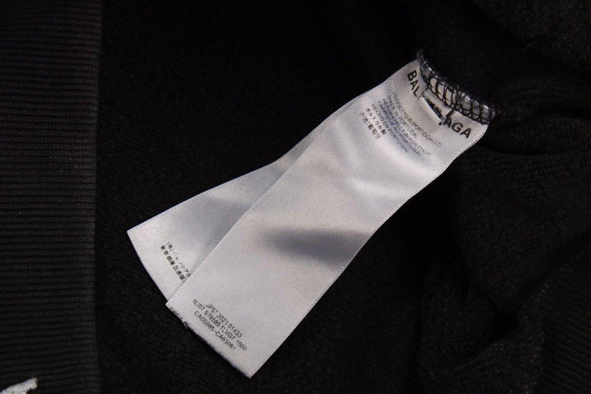 Sweat à capuche noir Balenciaga avec motif « I Love »