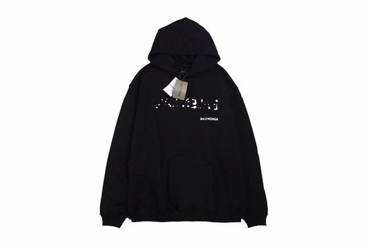 Sweat à capuche Balenciaga noir à logo