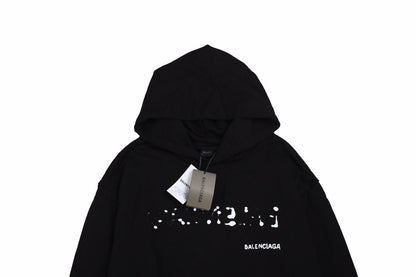 Sweat à capuche Balenciaga noir à logo