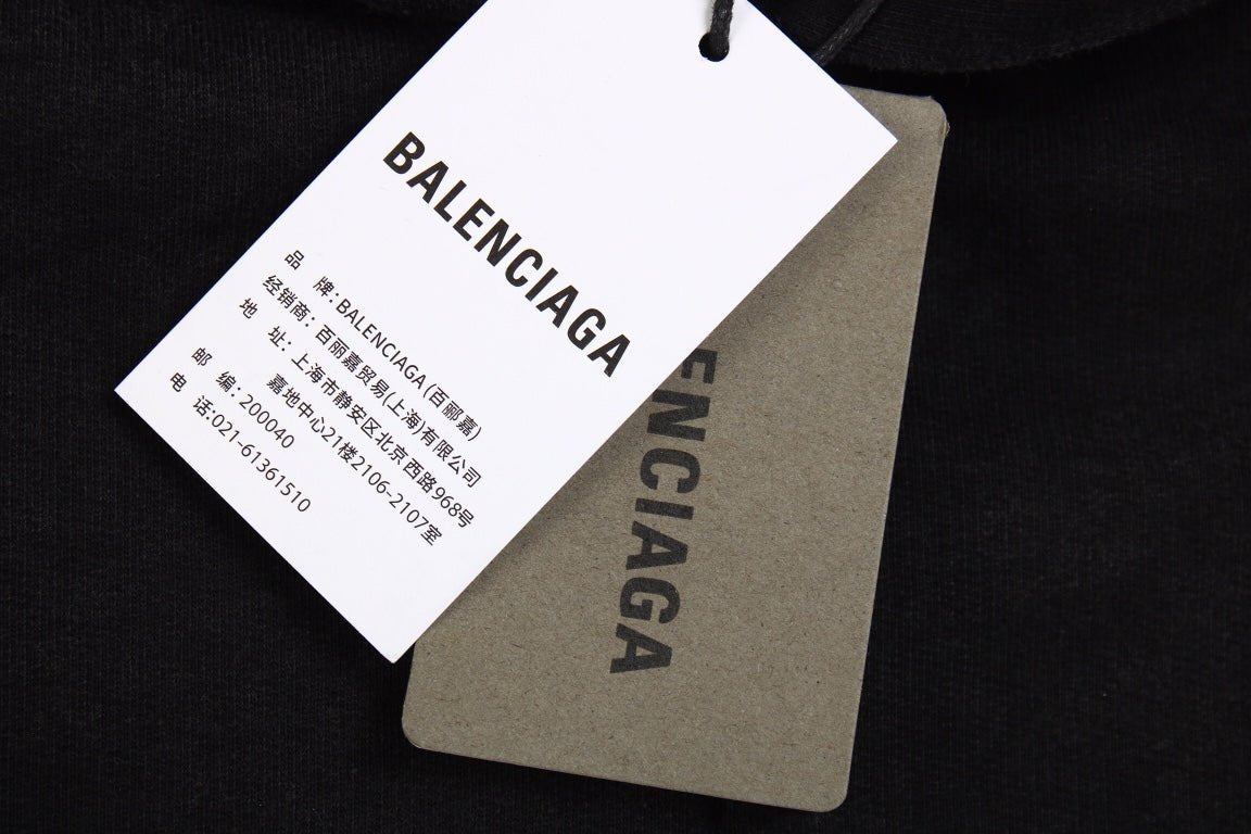 Sweat à capuche oversize noir Balenciaga
