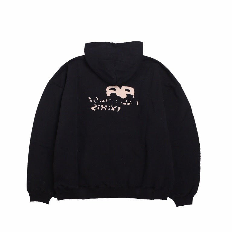 Sweat à capuche Balenciaga Graffiti Logo noir