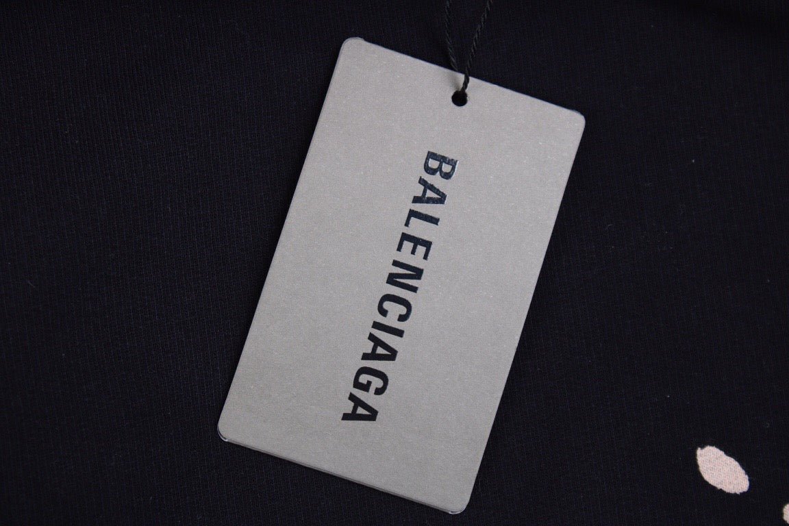 Sweat à capuche Balenciaga Graffiti Logo noir