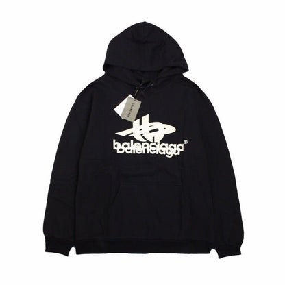 Sweat à capuche Balenciaga avec logo graphique noir