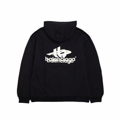 Sweat à capuche Balenciaga avec logo graphique noir