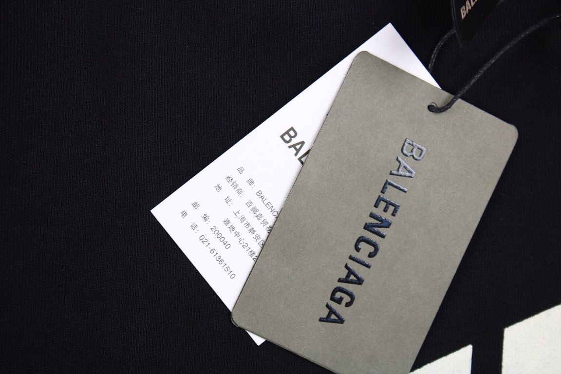 Sweat à capuche Balenciaga avec logo graphique noir