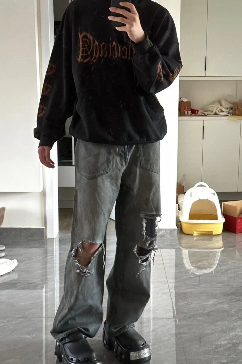 Sweat à capuche noir avec logo Balenciaga