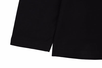 Chemise noire à manches longues avec logo Balenciaga