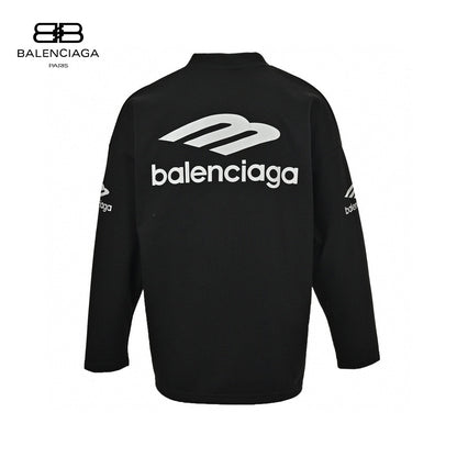 Chemise Balenciaga à manches longues avec logo - Noire