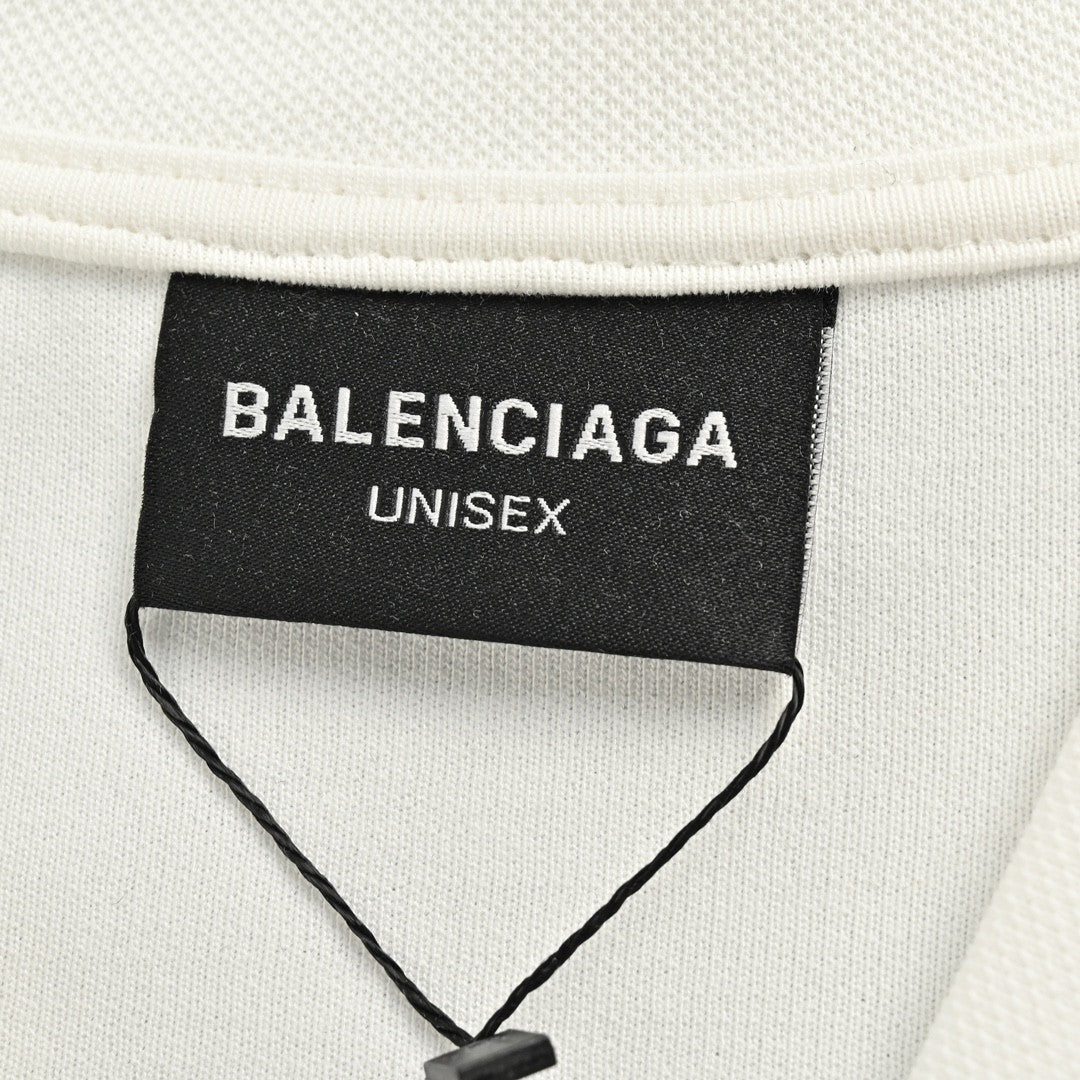 Chemise blanche à manches longues Balenciaga avec logo