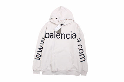 Sweat à capuche oversize Balenciaga Off-White