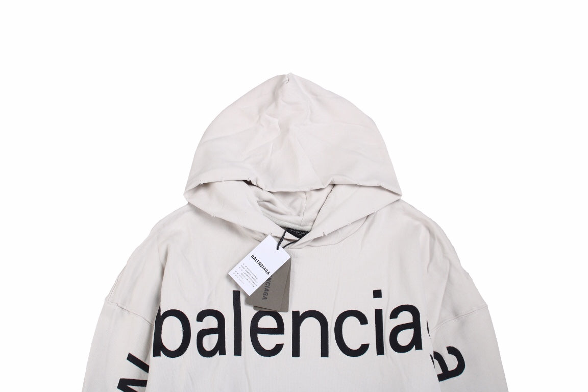 Sweat à capuche oversize Balenciaga Off-White