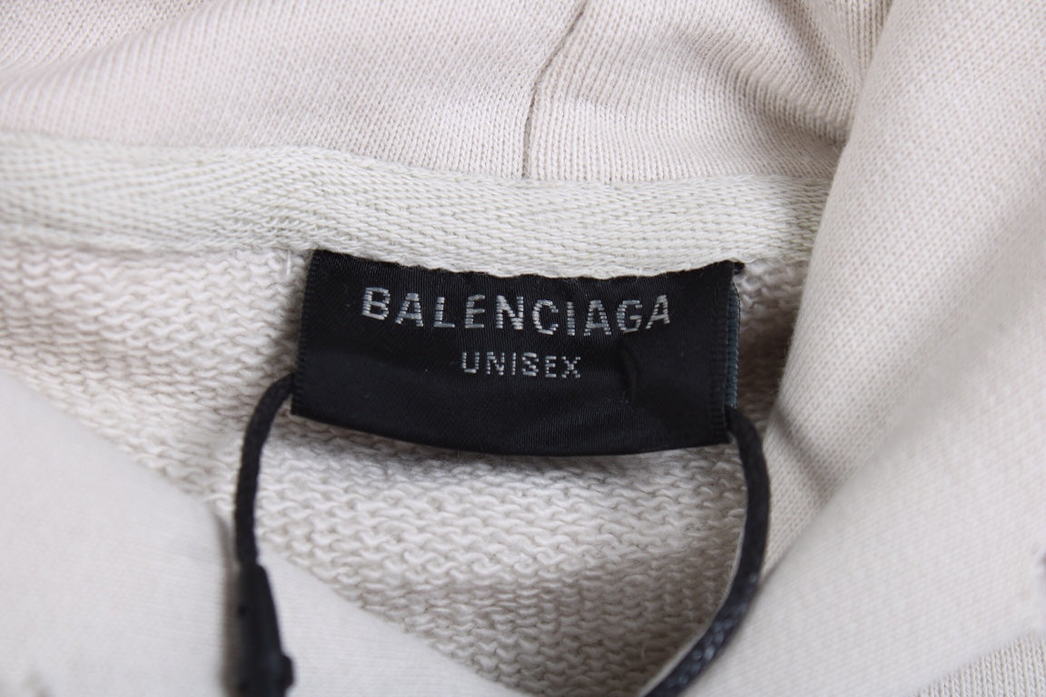 Sweat à capuche oversize Balenciaga Off-White
