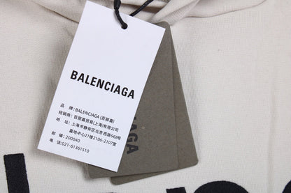 Sweat à capuche oversize Balenciaga Off-White