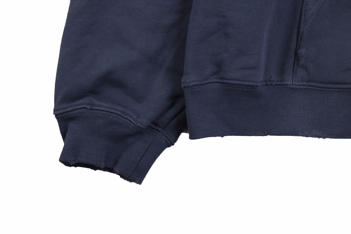 Sweat à capuche Balenciaga Paris Graffiti - Bleu